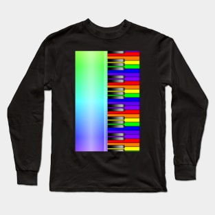 Rainbow Piano Keyboard Long Sleeve T-Shirt